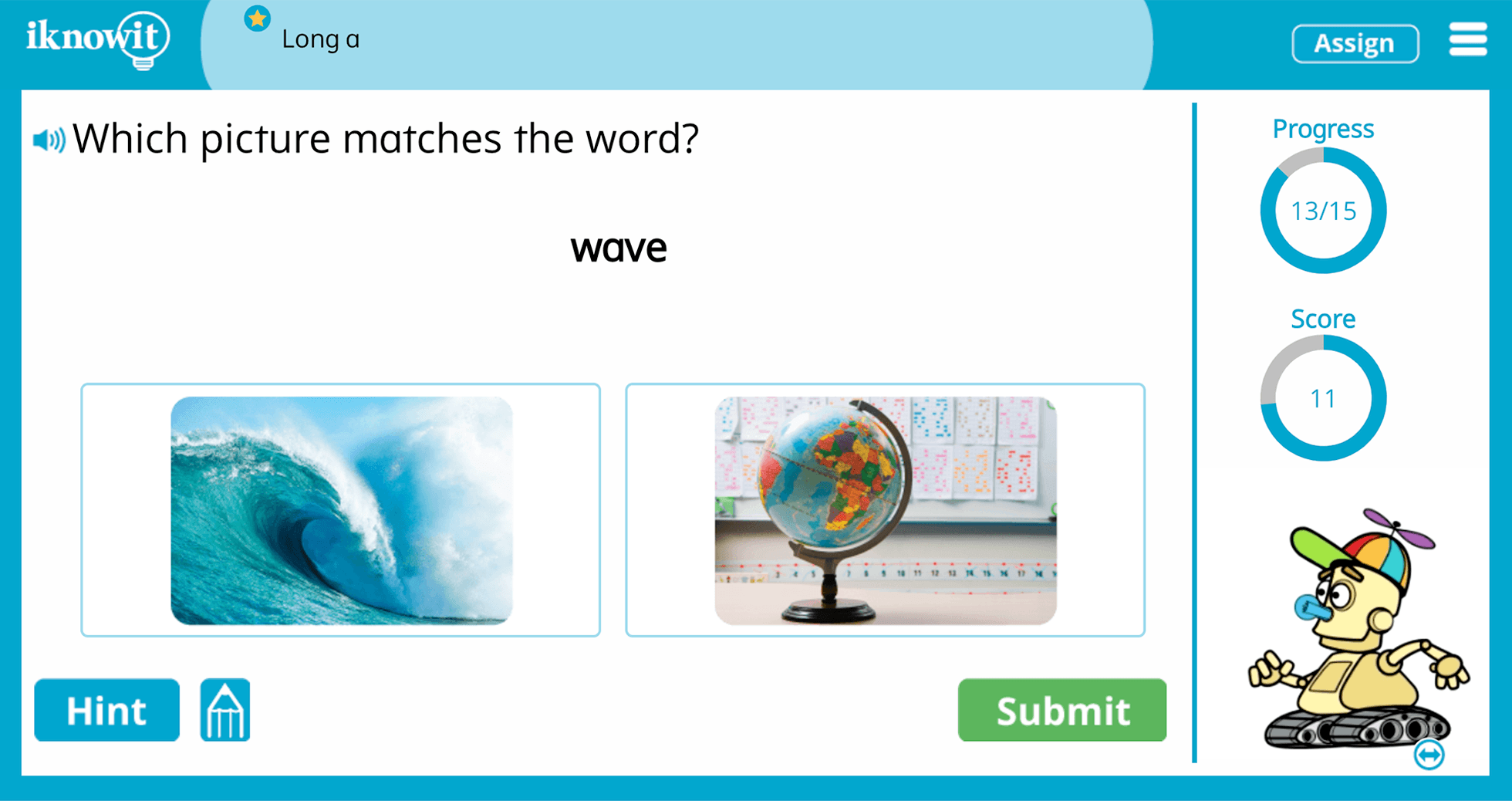 Kindergarten Long Vowel Letter A Online Learning Kindergarten Activity