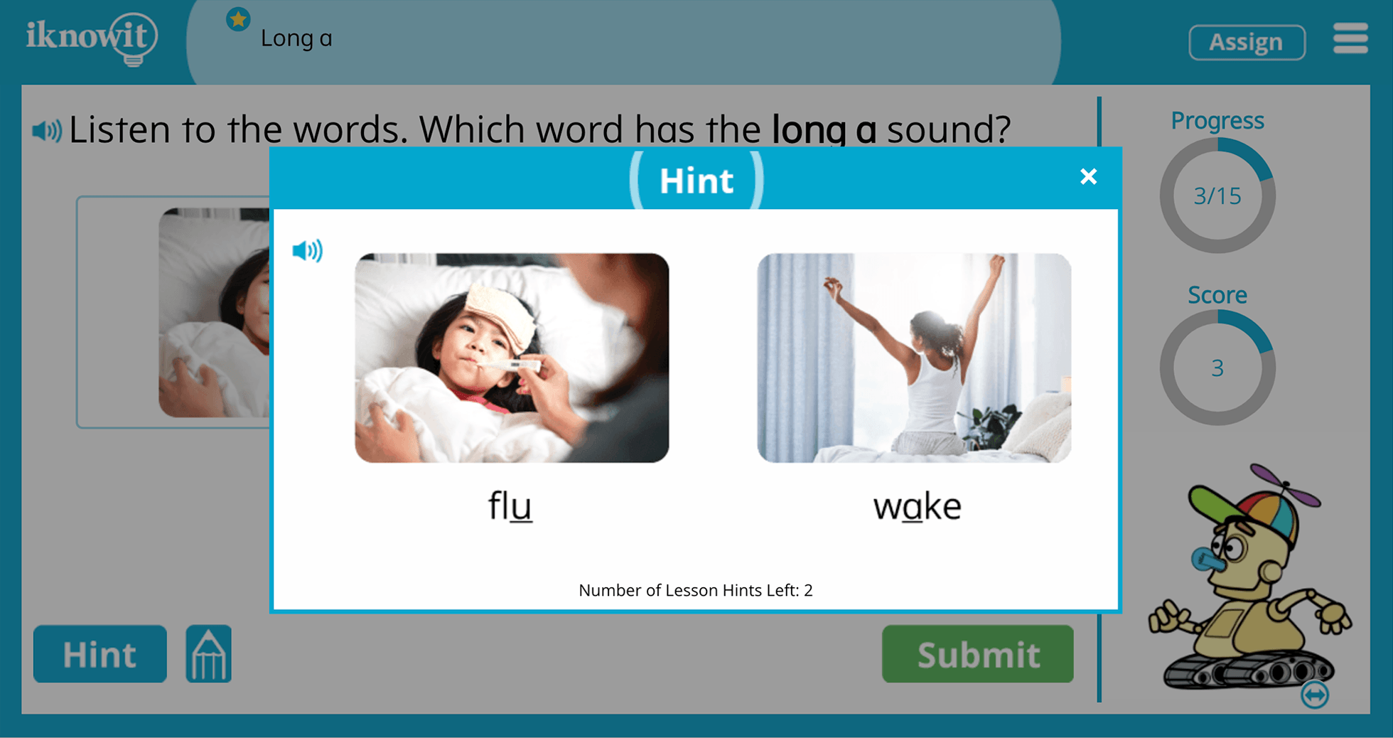 Kindergarten Long Vowel Letter A Practice Interactive Kindergarten Activity