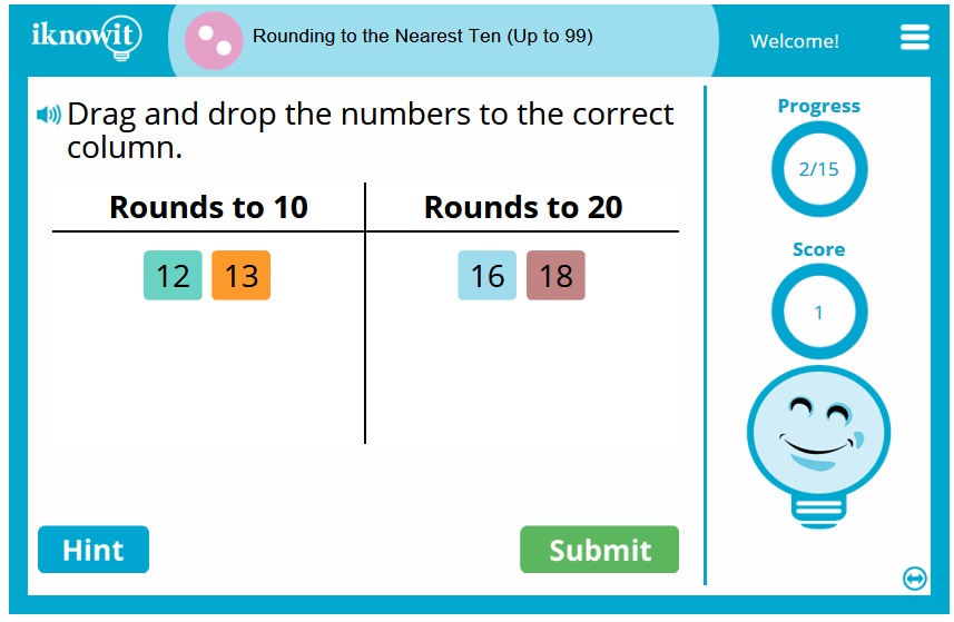 Math Game: Rounding to the Nearest Ten - I Know It