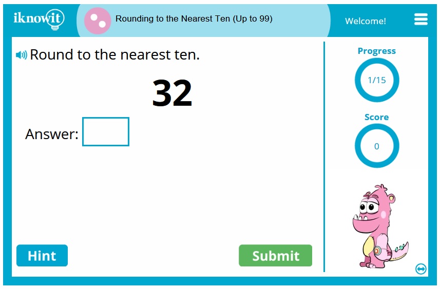 Math Game: Rounding to Nearest Ten